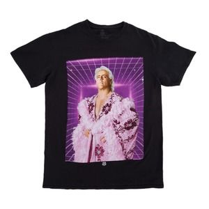 Ric Flair Shirt Adult Size Small WWE Wrestling Nature Boy T-Shirt Black Crewneck